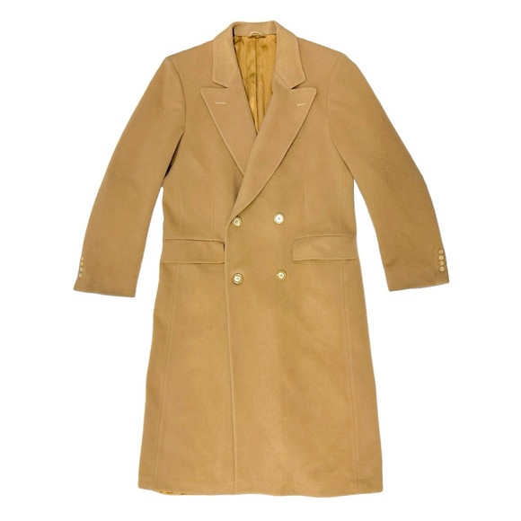 Dior Other - VINTAGE CHRISTIAN DIOR Virgin Wool Button Up Double Breasted Overcoat in Camel